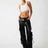 Pantalón Duo Sequin Negro Pantalón Duo Sequin Negro