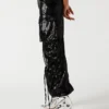 Pantalón Duo Sequin Negro Pantalón Duo Sequin Negro