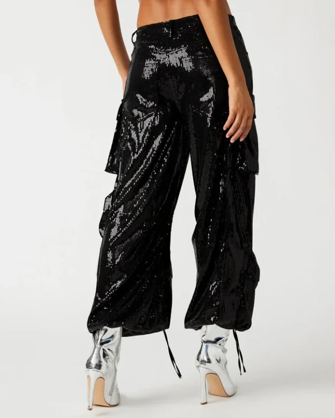 Pantalón Duo Sequin Negro Pantalón Duo Sequin Negro