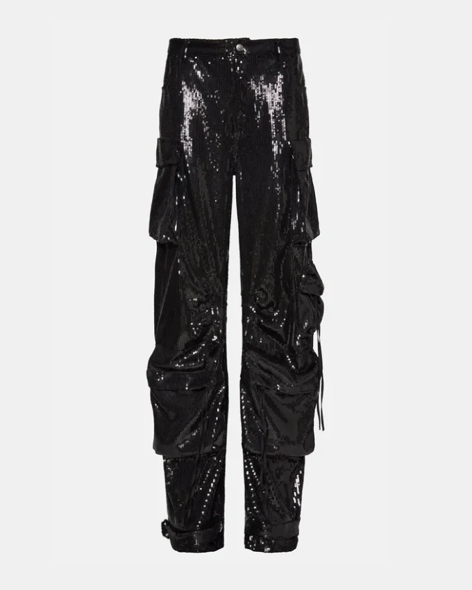 Pantalón Duo Sequin Negro Pantalón Duo Sequin Negro