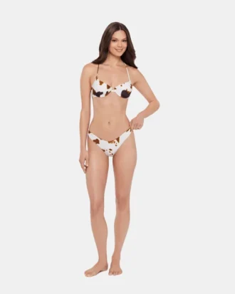 Partes de abajo de bikini Hideout con estampado de vaca