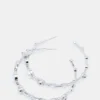 Pendientes de aro con perlas en plata Pendientes de aro con perlas en plata