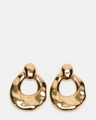 Pendientes «Door Knocker» dorados