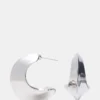 Pendientes en forma de media luna de plata Pendientes en forma de media luna de plata