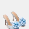 Priya Flower Blue Satin Priya Flower Blue Satin