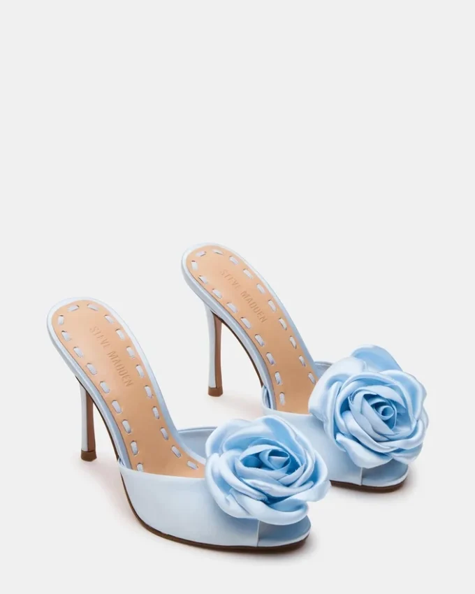 Priya Flower Blue Satin Priya Flower Blue Satin
