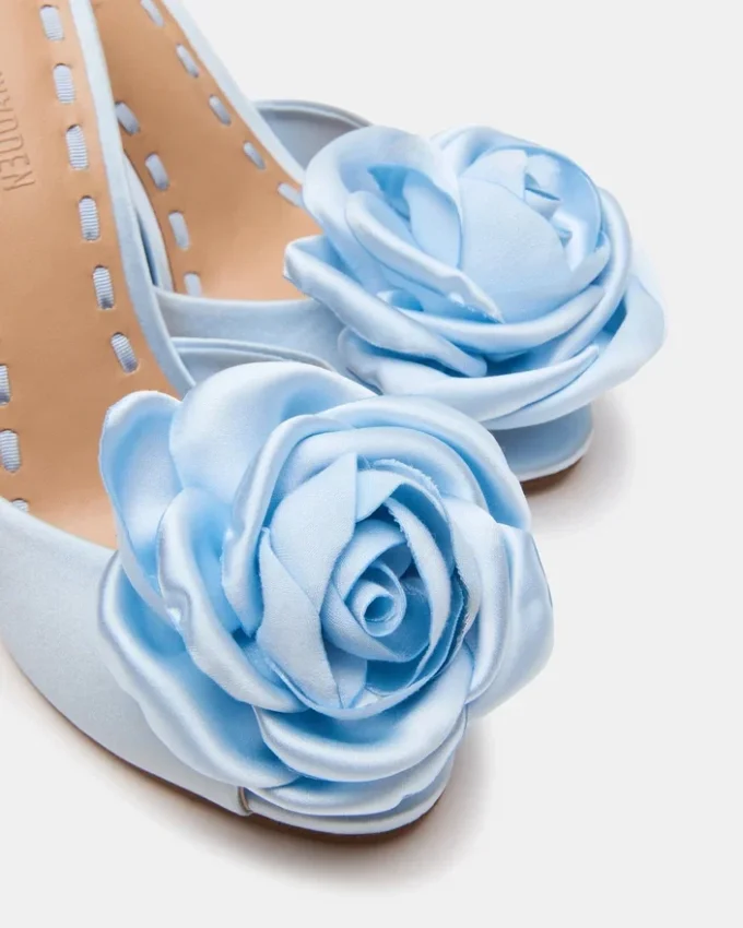 Priya Flower Blue Satin Priya Flower Blue Satin