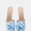 Priya Flower Blue Satin Priya Flower Blue Satin