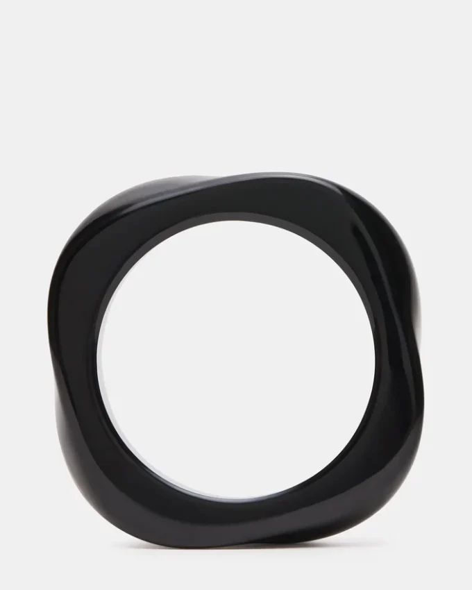 Pulsera retro curvada negra Pulsera retro curvada negra