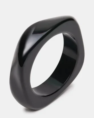 Pulsera retro curvada negra
