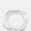 Pulsera retro curvada transparente Pulsera retro curvada transparente