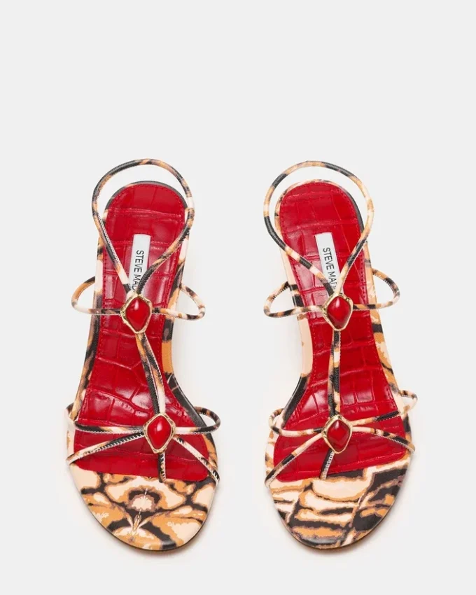 Ramos Stone rojo/marrón estampado Ramos Stone rojo/marrón estampado