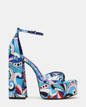 Retro Blue Print