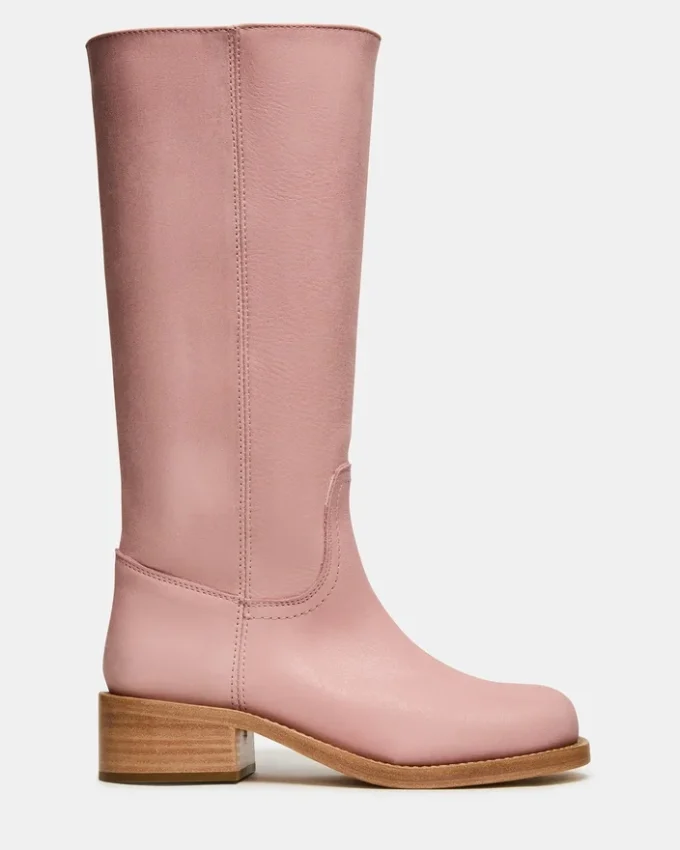 Riggs de cuero rosa