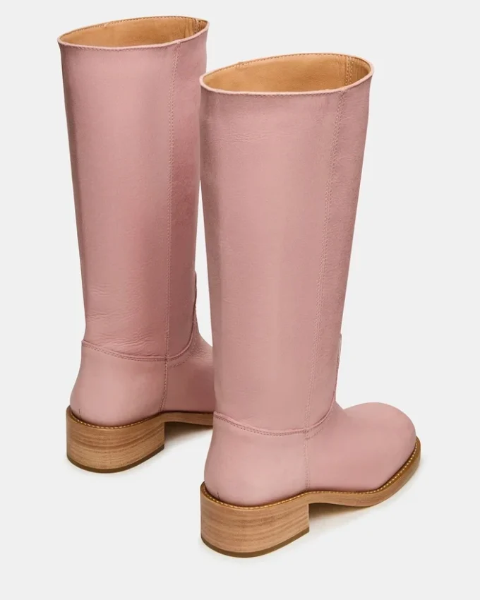 Riggs de cuero rosa