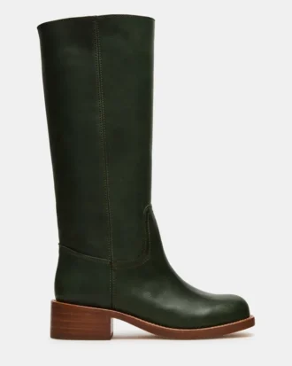 Riggs de cuero verde oscuro