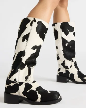 Riggs Negro con estampado de vaca