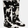 Riggs Negro con estampado de vaca Riggs Negro con estampado de vaca