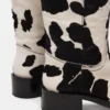 Riggs Negro con estampado de vaca y pantorrilla ancha