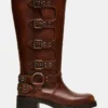 Rocky Cognac desgastadas de caña ancha
