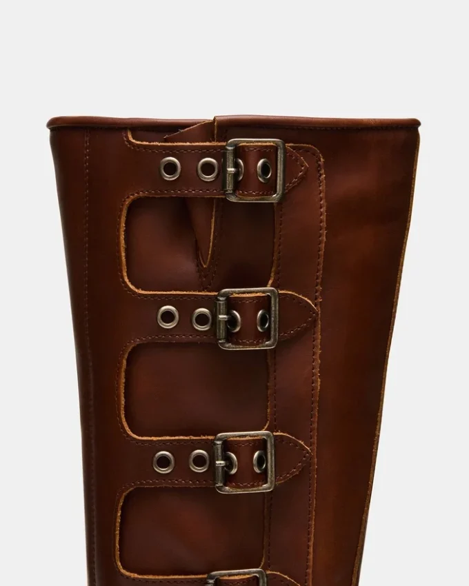 Rocky Cognac desgastadas de caña ancha