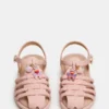 Sandalias con bolsillos para niños pequeños en color rosa palo
