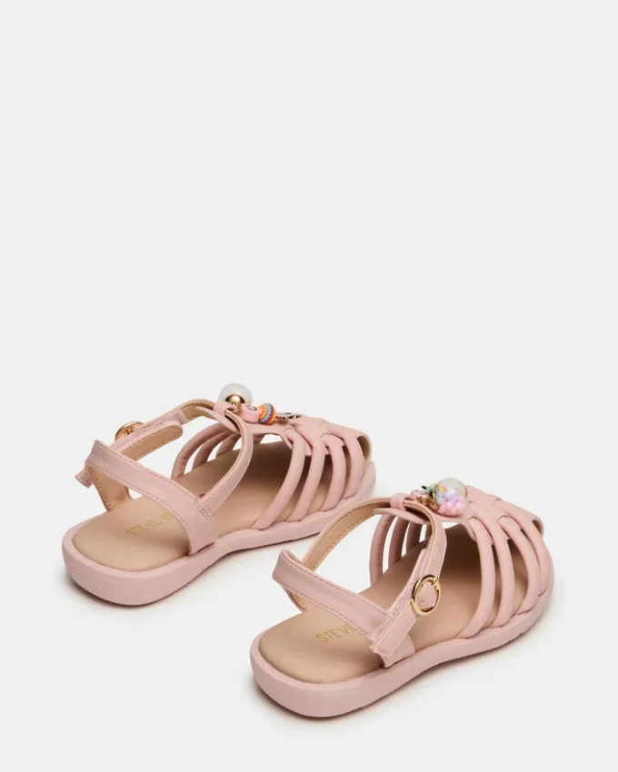Sandalias con bolsillos para niños pequeños en color rosa palo