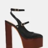 Scotlyn de cuero negro con plataforma Scotlyn de cuero negro con plataforma