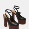 Scotlyn de cuero negro con plataforma Scotlyn de cuero negro con plataforma