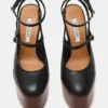 Scotlyn de cuero negro con plataforma Scotlyn de cuero negro con plataforma