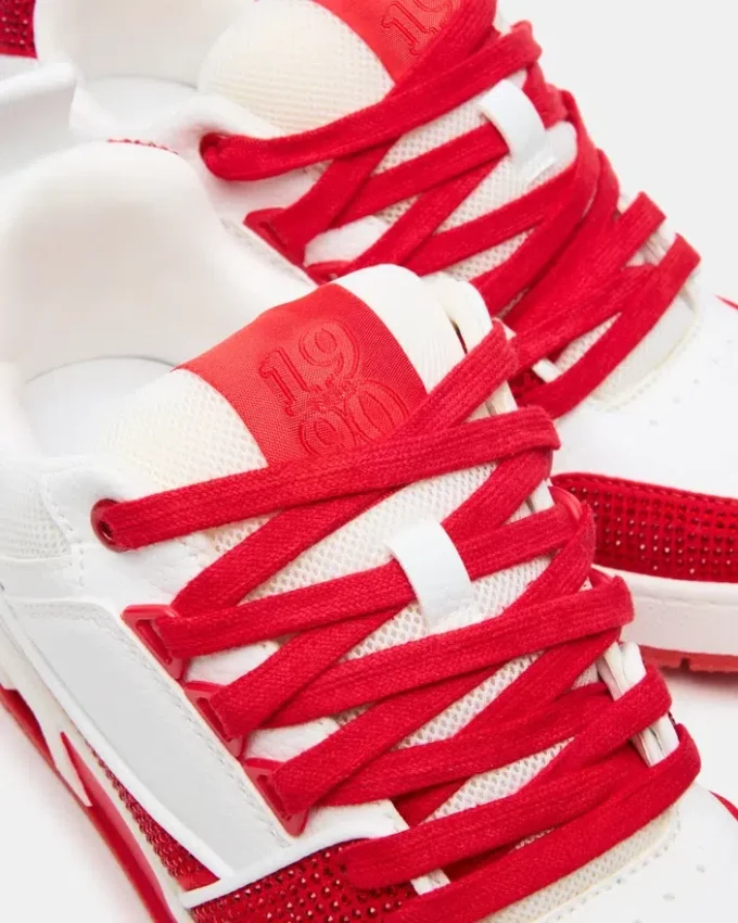 Skater Rojo/Blanco con pedrería Skater Rojo/Blanco con pedrería