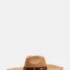 Sombrero de paja con tachuelas Boho Glam, color tostado Sombrero de paja con tachuelas Boho Glam, color tostado