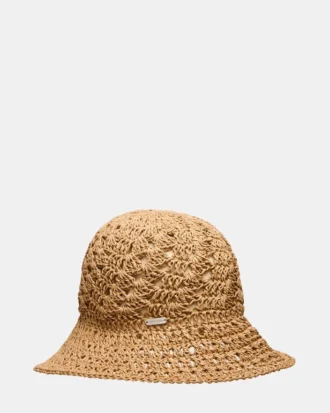 Sombrero de paja estilo boho color tostado