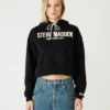 Sudadera con capucha y logotipo Sm, negra Sudadera con capucha y logotipo Sm, negra