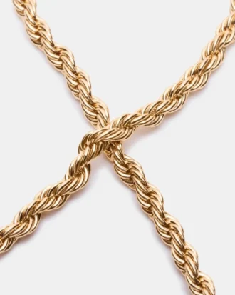 Tobillera con cadena tipo cuerda dorada Tobillera con cadena tipo cuerda dorada