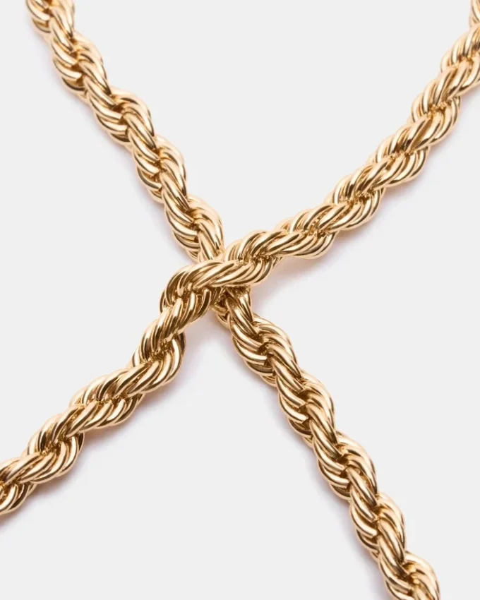 Tobillera con cadena tipo cuerda dorada Tobillera con cadena tipo cuerda dorada