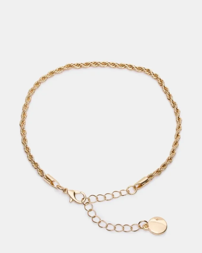 Tobillera con cadena tipo cuerda dorada Tobillera con cadena tipo cuerda dorada