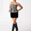 Top Bodi Negro Multicolor Top Bodi Negro Multicolor