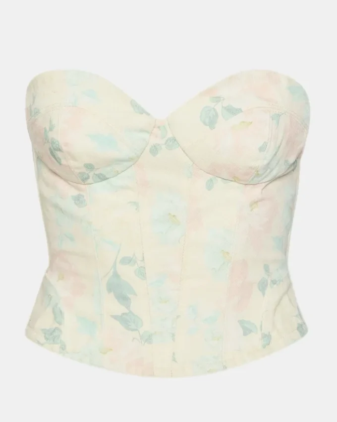 Top corsé Roselia en color melocotón beige Top corsé Roselia en color melocotón beige