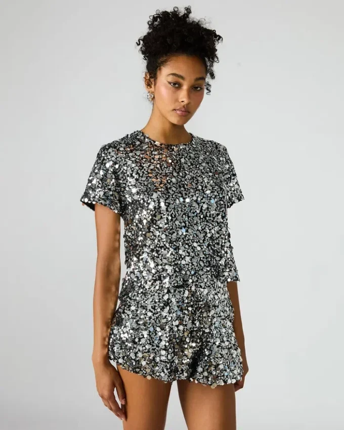 Top Cressa plateado Top Cressa plateado