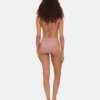 Braguita de bikini Chevron con brillos morada