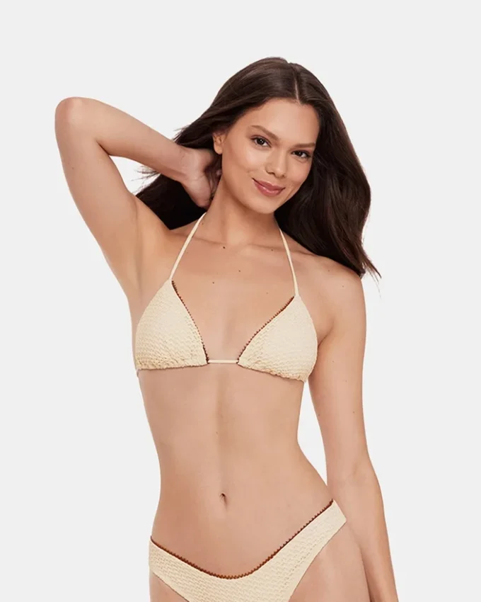 Top de bikini de ganchillo Pearl