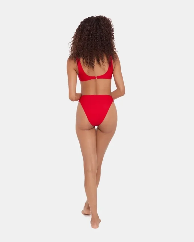 Partes de abajo de bikini de cintura alta Sleek ‘N Chic Cherry Partes de abajo de bikini de cintura alta Sleek ‘N Chic Cherry