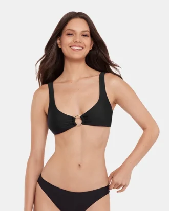 Top de bikini Sleek ‘N Chic negro