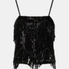 Top de lentejuelas Blakelyn negro Top de lentejuelas Blakelyn negro