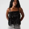 Top de lentejuelas Blakelyn negro Top de lentejuelas Blakelyn negro