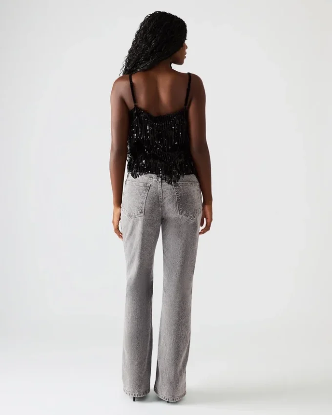 Top de lentejuelas Blakelyn negro Top de lentejuelas Blakelyn negro