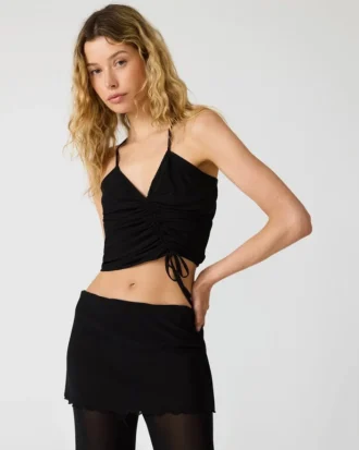 Top de punto Judee negro