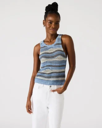 Top Hannah azul multicolor