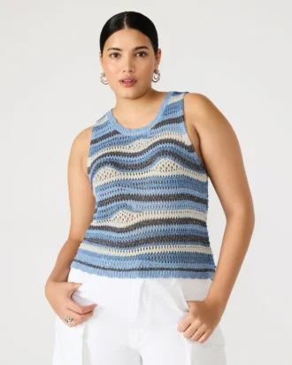 Top Hannah azul multicolor